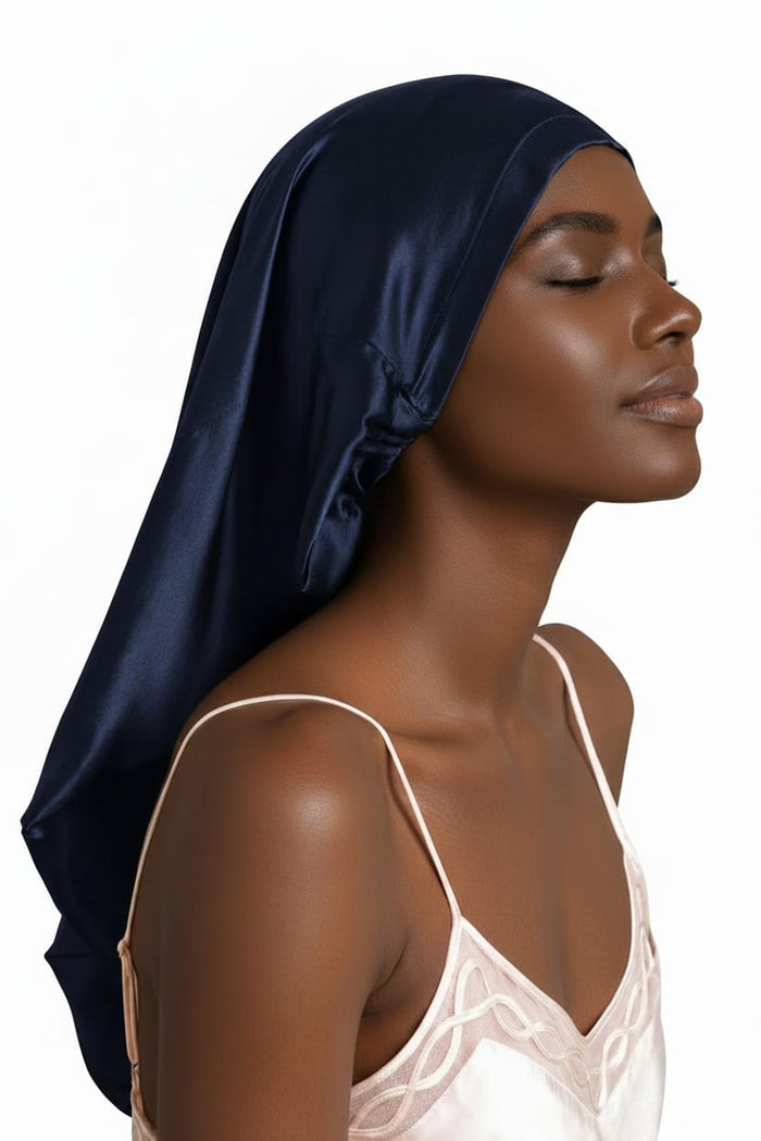 bonnet satin soie de nuit sil silkbonnet